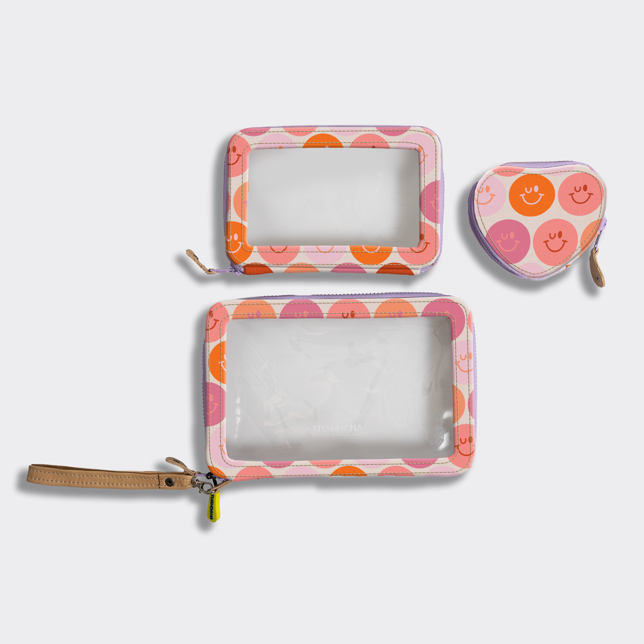 Stacker Case | Laminated Fabric Smiley - Blush Stacker Case by Thandana