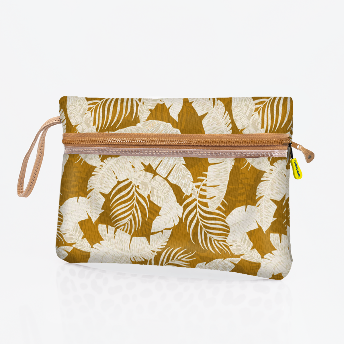 Sticky Fingers Cellphone Pouch | Laminated Fabric Fauna - Earth / Chunky Zip Pouch by Thandana