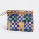 Sticky Fingers Ipad | Laminated Fabric Checker - Jet Pouch by Thandana