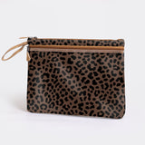 Sticky Fingers Ipad | Laminated Fabric Cheetah - Coffee Pouch by Thandana