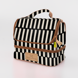 Thermal Cooler Bag | Laminated Fabric with Genuine Leather Indie - Pitch / Chunky Zip Mini Thermal Cooler by Thandana