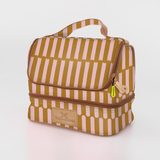 Thermal Cooler Bag | Laminated Fabric with Genuine Leather Indie - Sunset / Chunky Zip Mini Thermal Cooler by Thandana