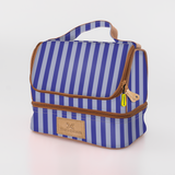 Thermal Cooler Bag | Laminated Fabric with Genuine Leather Linear - Jet / Chunky Zip Mini Thermal Cooler by Thandana