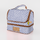 Thermal Cooler Bag | Laminated Fabric with Genuine Leather Mini Thermal Cooler by Thandana