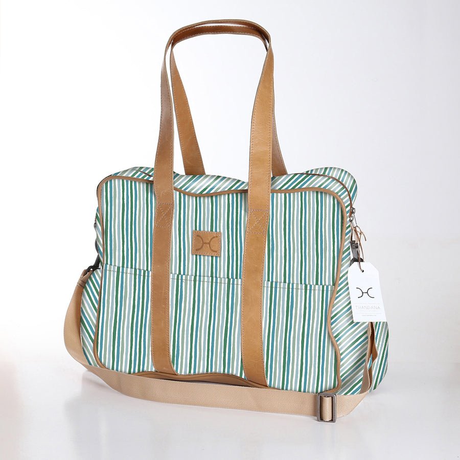 Toddler Bag | Laminated Fabric with Genuine Leather Toddler Fabric Bag by Thandana