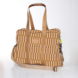 Toddler Bag | Laminated Fabric with Genuine Leather Indie - Sunset / Chunky Zip Toddler Fabric Bag by Thandana