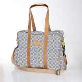 Toddler Bag | Laminated Fabric with Genuine Leather Nova - Mist / Chunky Zip Toddler Fabric Bag by Thandana