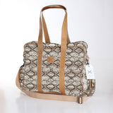 Toddler Bag | Laminated Fabric with Genuine Leather Python - Moody / Chunky Zip Toddler Fabric Bag by Thandana