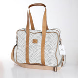Toddler Bag | Laminated Fabric with Genuine Leather Scale Away with me - Moonstruck / Chunky Zip Toddler Fabric Bag