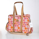 Toddler Bag | Laminated Fabric with Genuine Leather Smiley - Blush / Chunky Zip Toddler Fabric Bag by Thandana