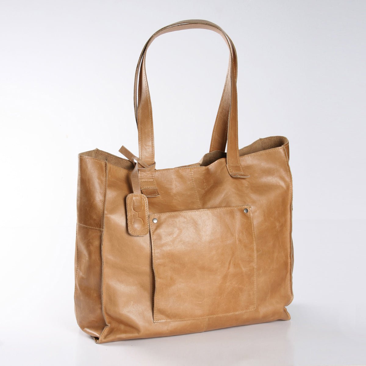 Tote Handbag | Genuine Leather Hazelnut Leather Handbag by Thandana