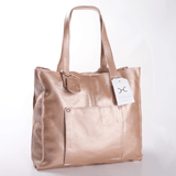 Tote Handbag | Genuine Leather Rose Gold Leather Handbag by Thandana