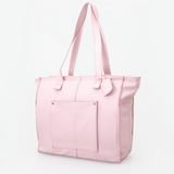 Tote Travel Zipper Handbag Leather | Corporate Blush Leather Handbag by Thandana