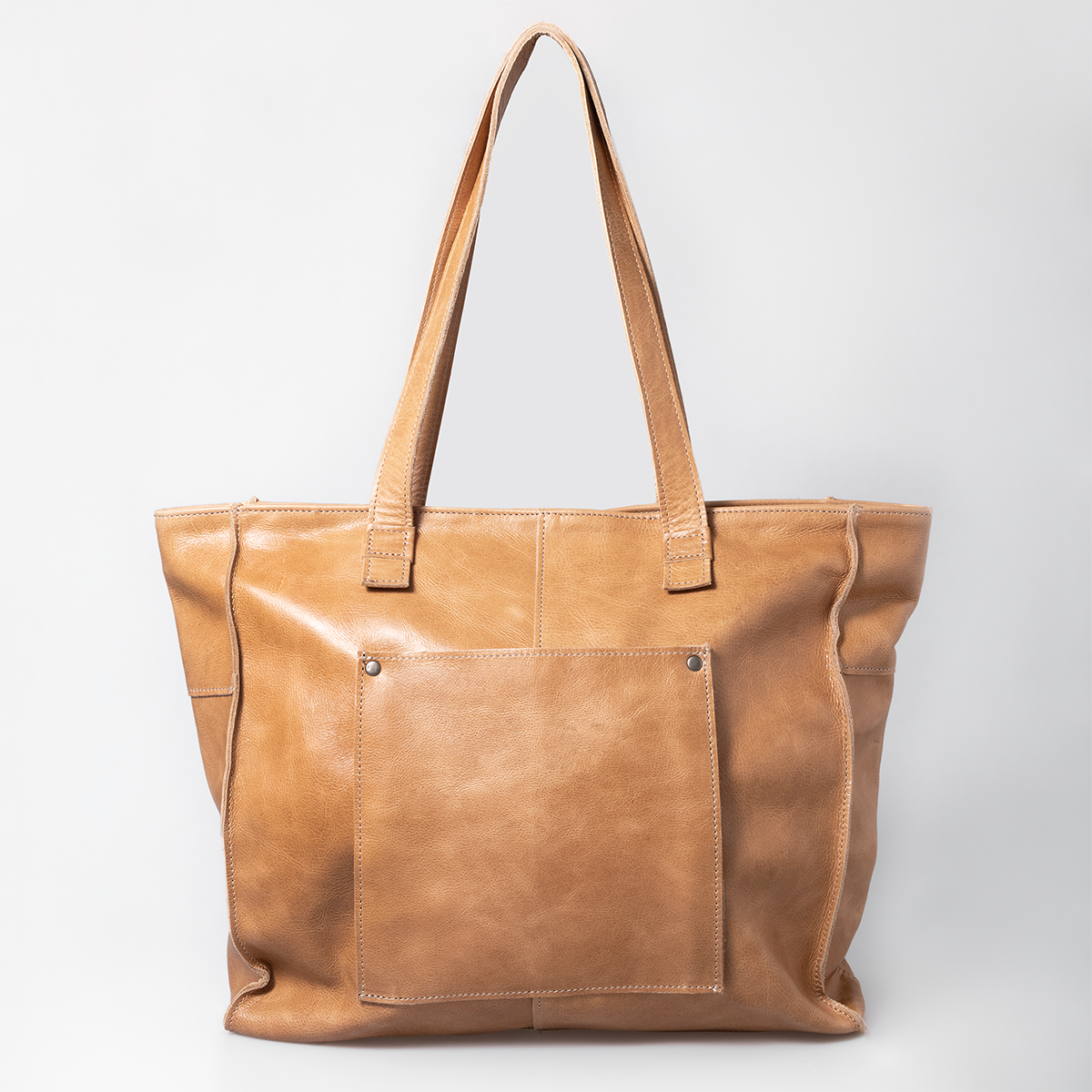 Tote Zipper Handbag | Genuine Leather Handbag by Thandana