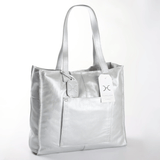 Tote Zipper Handbag | Genuine Leather Silver Leather / Gunmetal (default) Handbag by Thandana