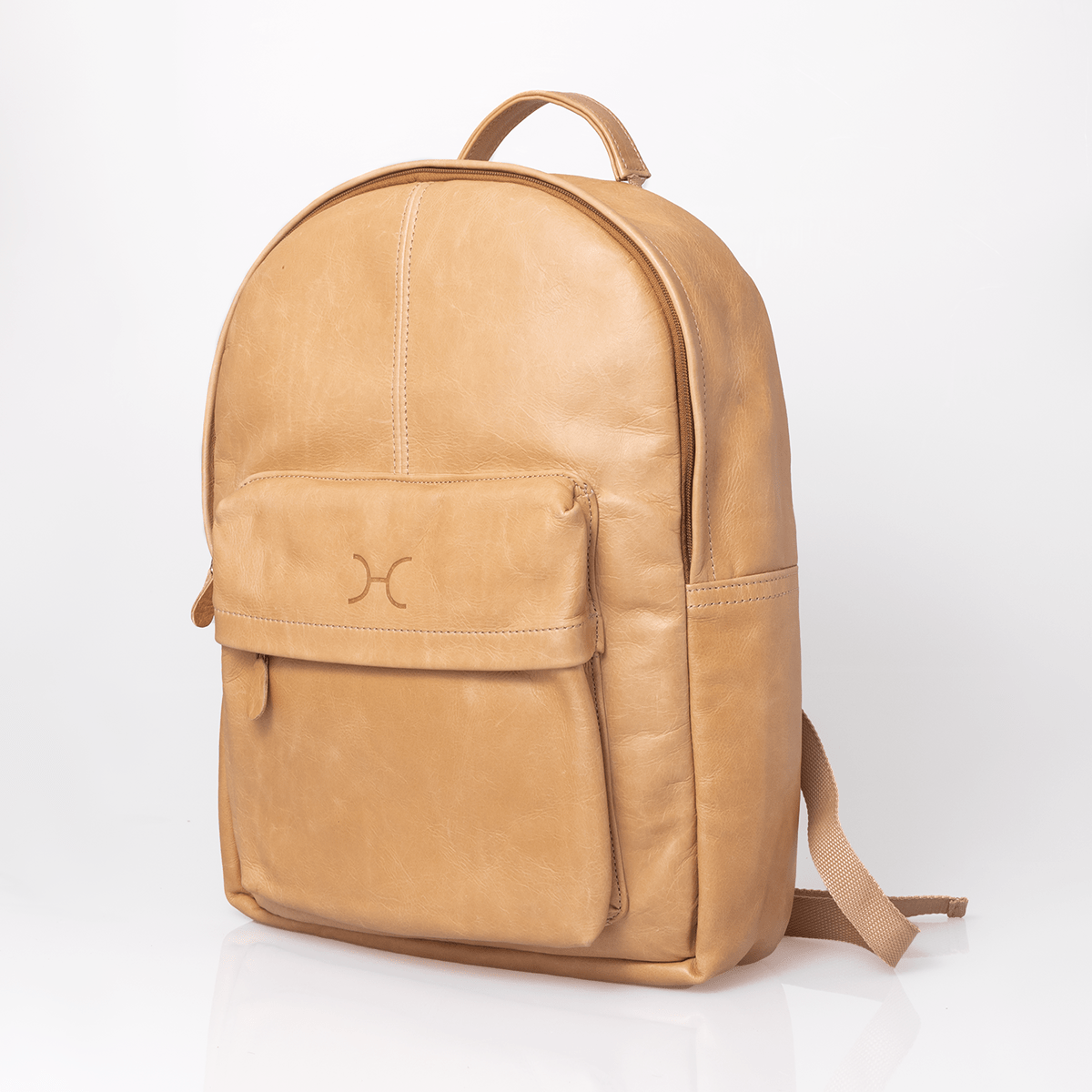 Travel Backpack | Genuine Leather Hazelnut Leather Backpack Leather by Thandana
