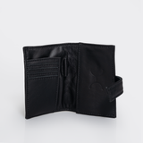 Travel Mini Wallet | Genuine Leather Black Leather Travel Mini Wallet by Thandana