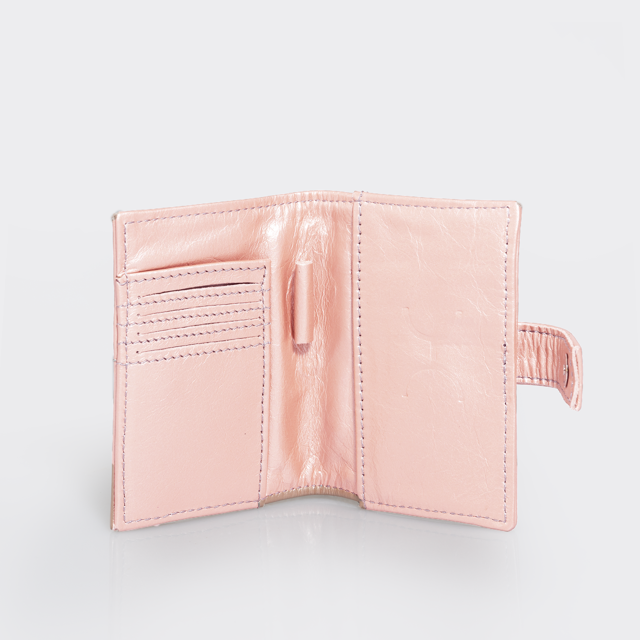 Travel Mini Wallet | Genuine Leather Blush Leather Travel Mini Wallet by Thandana
