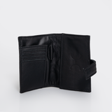 Travel Mini Wallet | Genuine Leather | Corporate Black Leather Travel Mini Wallet by Thandana