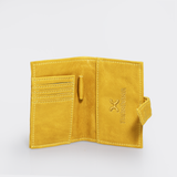 Travel Mini Wallet | Genuine Leather Mustard Leather Travel Mini Wallet by Thandana