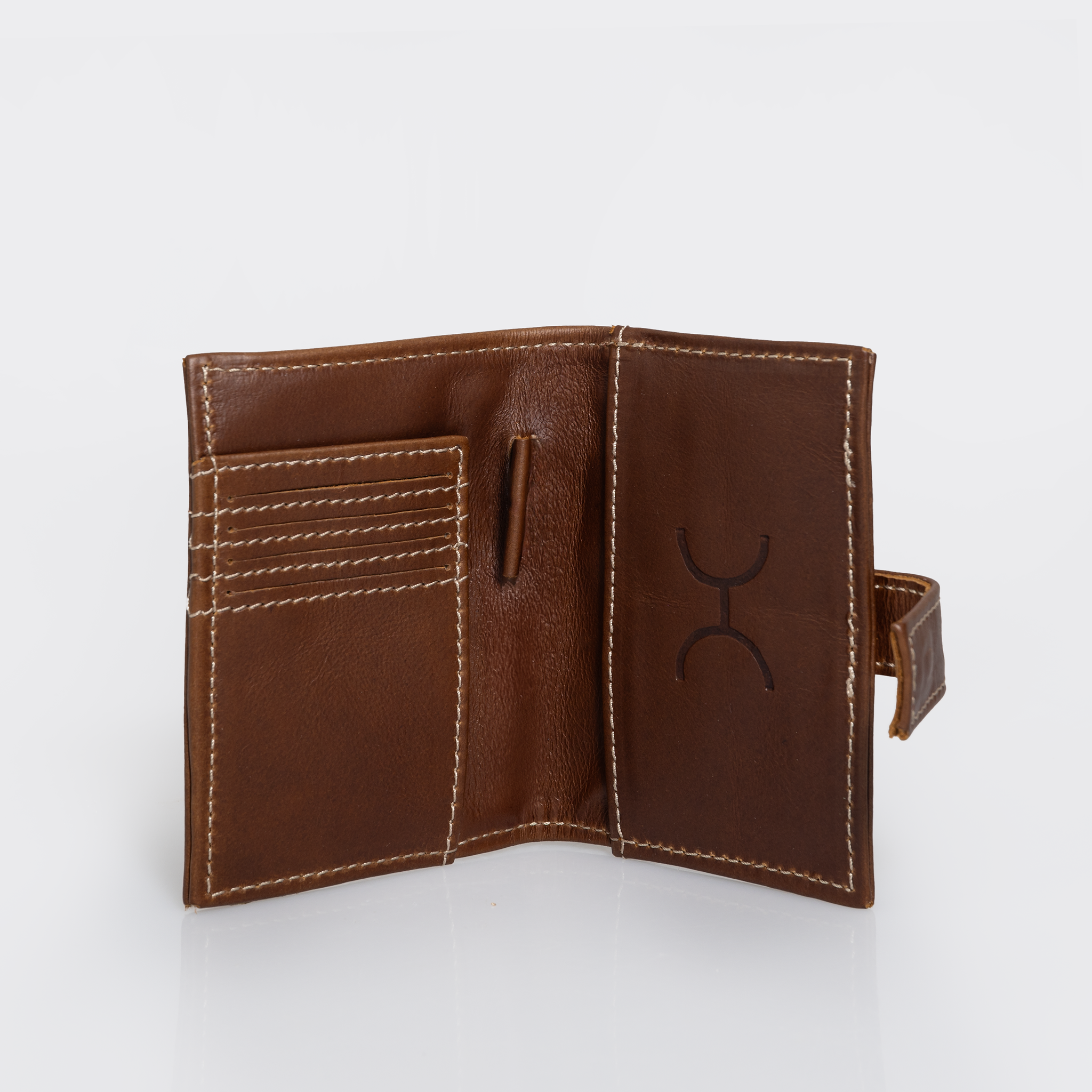 Travel Mini Wallet | Genuine Leather Tobac Leather Travel Mini Wallet by Thandana