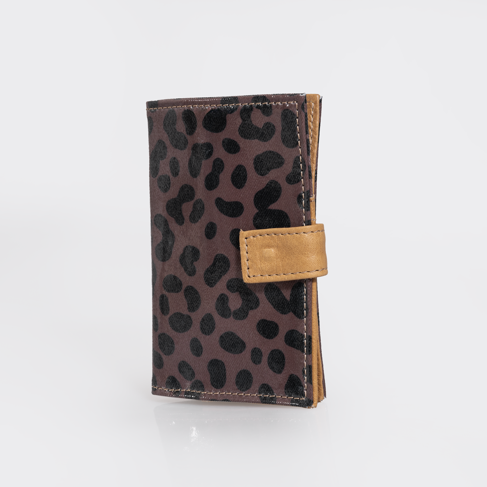 Travel Mini Wallet | Laminated Fabric with Genuine Leather Travel Mini Wallet by Thandana