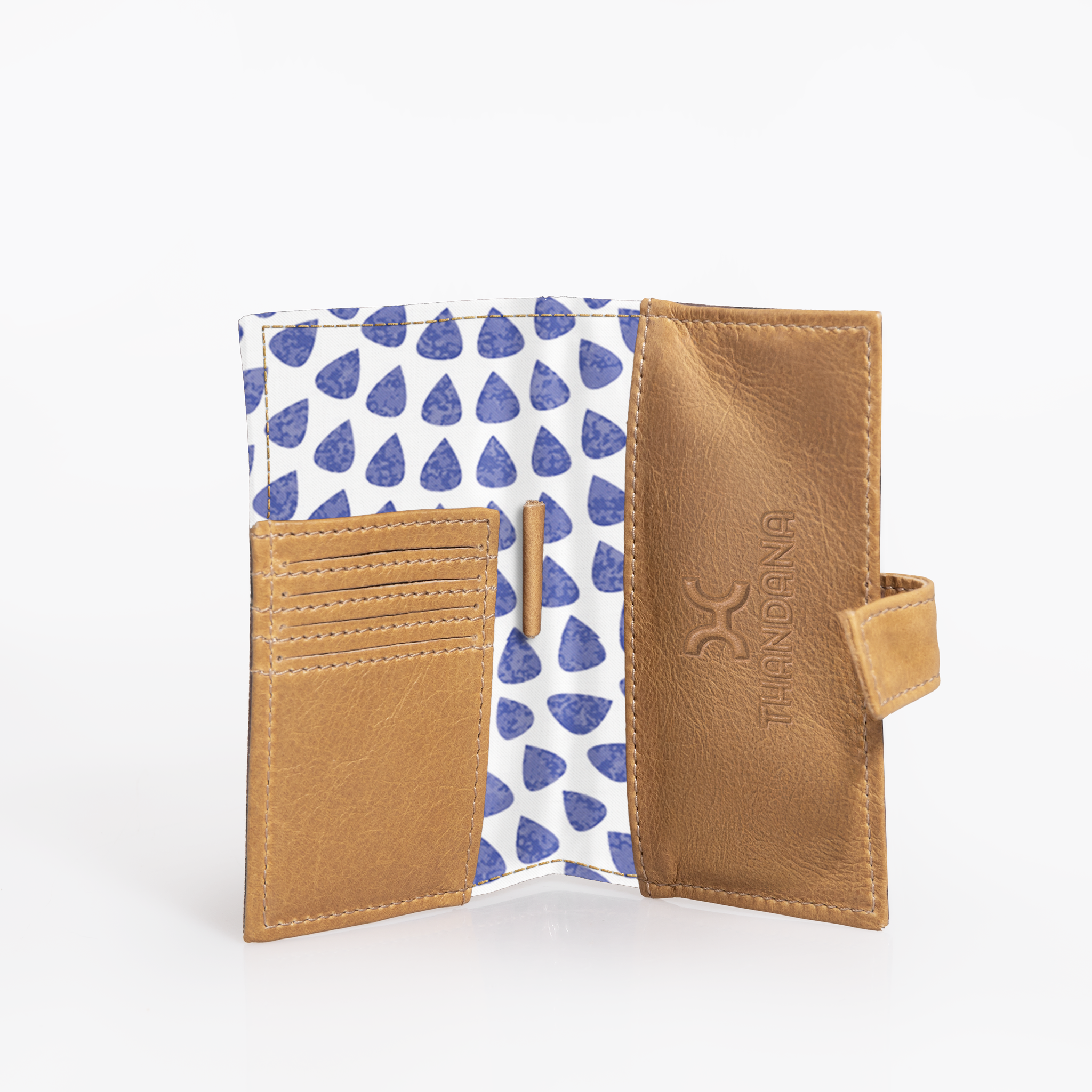 Travel Mini Wallet | Laminated Fabric with Genuine Leather | Corporate Scale Away with me - Dazzling Blue Travel Mini