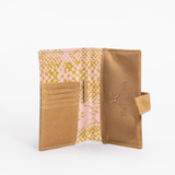 Travel Mini Wallet | Laminated Fabric with Genuine Leather | Corporate Python - Bloom Travel Mini Wallet by Thandana