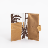 Travel Mini Wallet | Laminated Fabric with Genuine Leather | Corporate Palm - Neutral Travel Mini Wallet by Thandana
