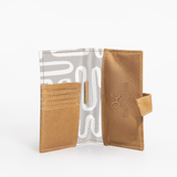 Travel Mini Wallet | Laminated Fabric with Genuine Leather | Corporate Geo - Moonstruck Travel Mini Wallet by Thandana