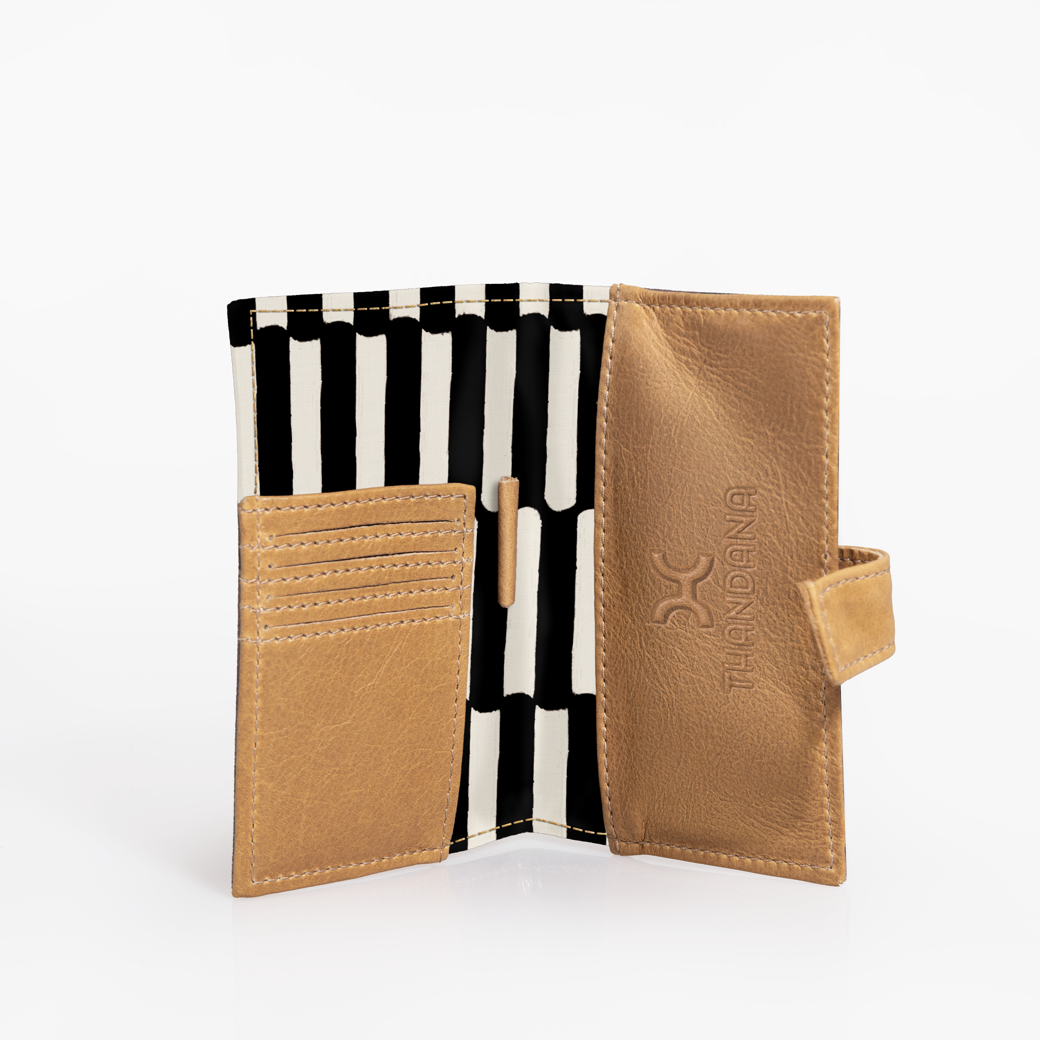 Travel Mini Wallet | Laminated Fabric with Genuine Leather Indie - Pitch Travel Mini Wallet by Thandana