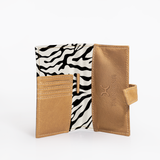 Travel Mini Wallet | Laminated Fabric with Genuine Leather Nomad Stripe - Pitch Travel Mini Wallet by Thandana