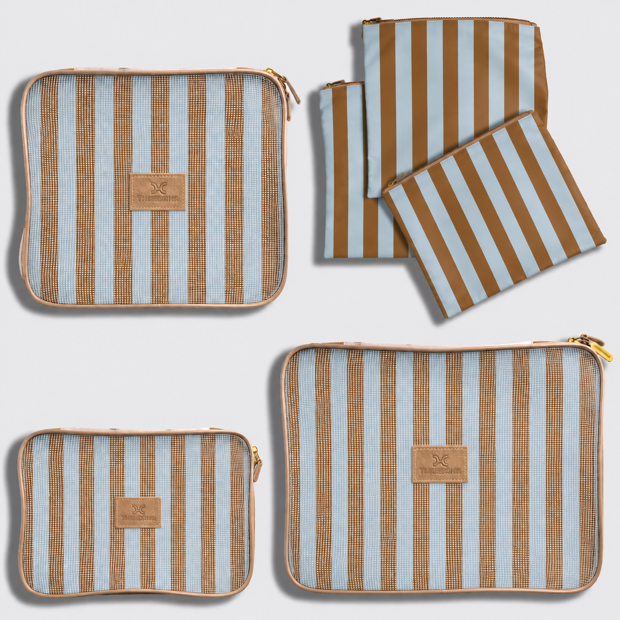 Travel Pods | Coastal Stripe - Blue Coastal Stripe - Blue Travel Pods by Thandana