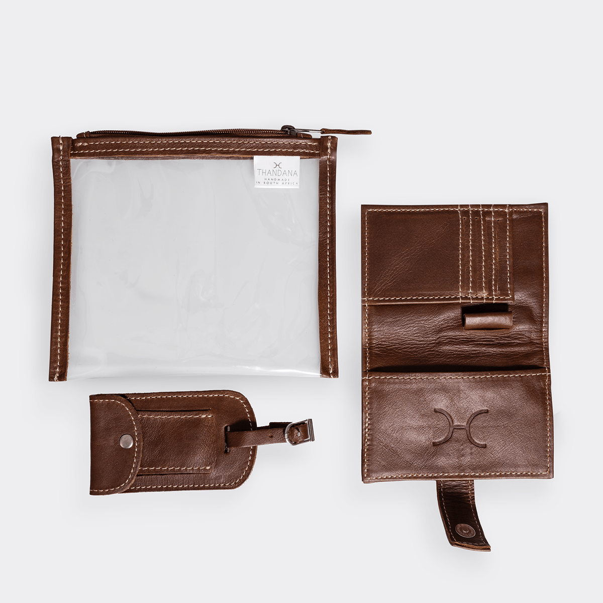 Travel Set | Genuine Leather Travel Set by Thandana
