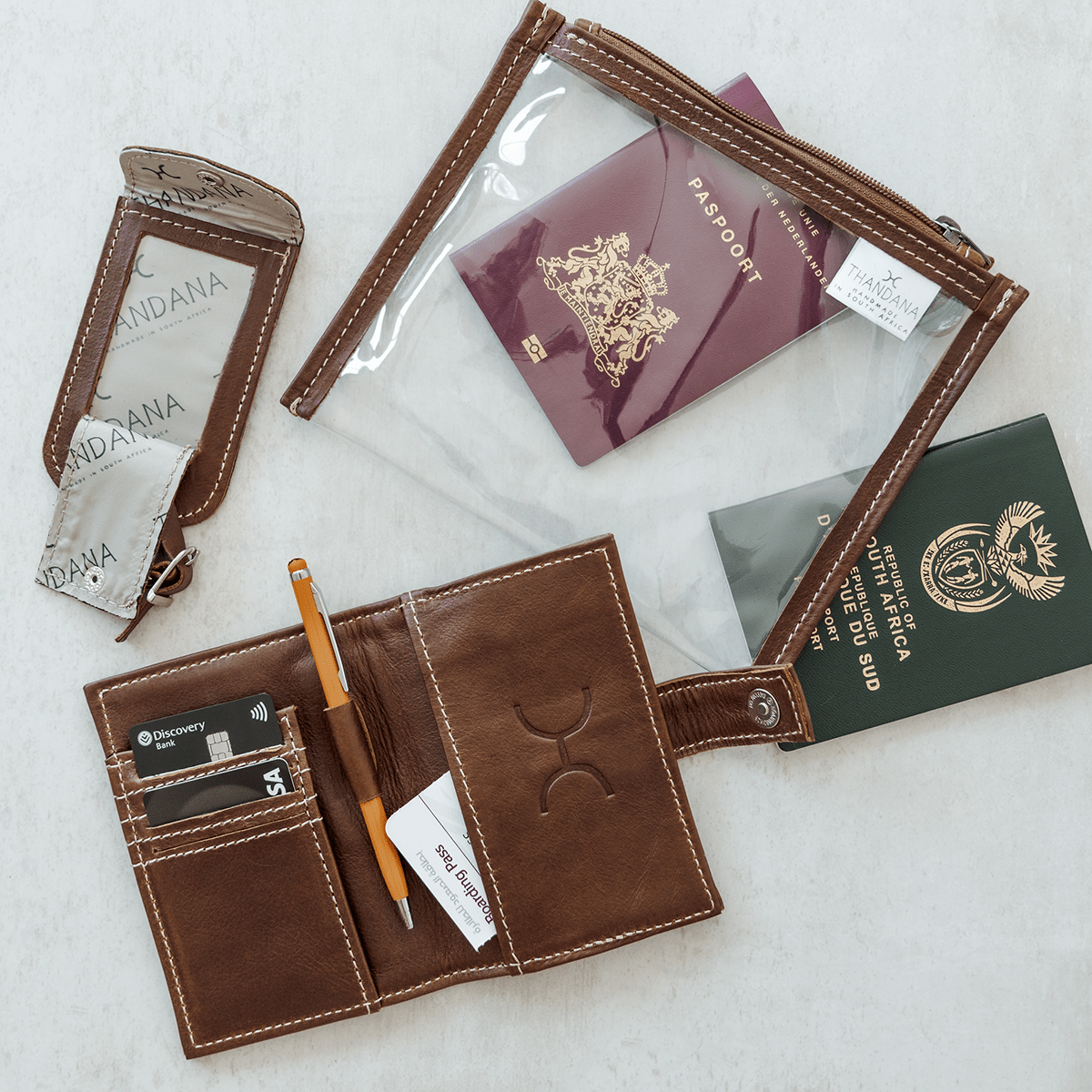 Travel Set | Genuine Leather Travel Set by Thandana