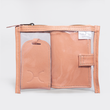 Travel Set | Genuine Leather | Corporate Coral Leather Pouch by Thandana
