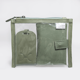 Travel Set | Genuine Leather Green Leather Travel Set by Thandana