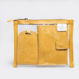 Travel Set | Genuine Leather Mustard Leather Travel Set by Thandana