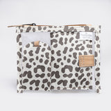 Travel Set | Laminated Fabric with Genuine Leather Cheetah - White Travel by Thandana