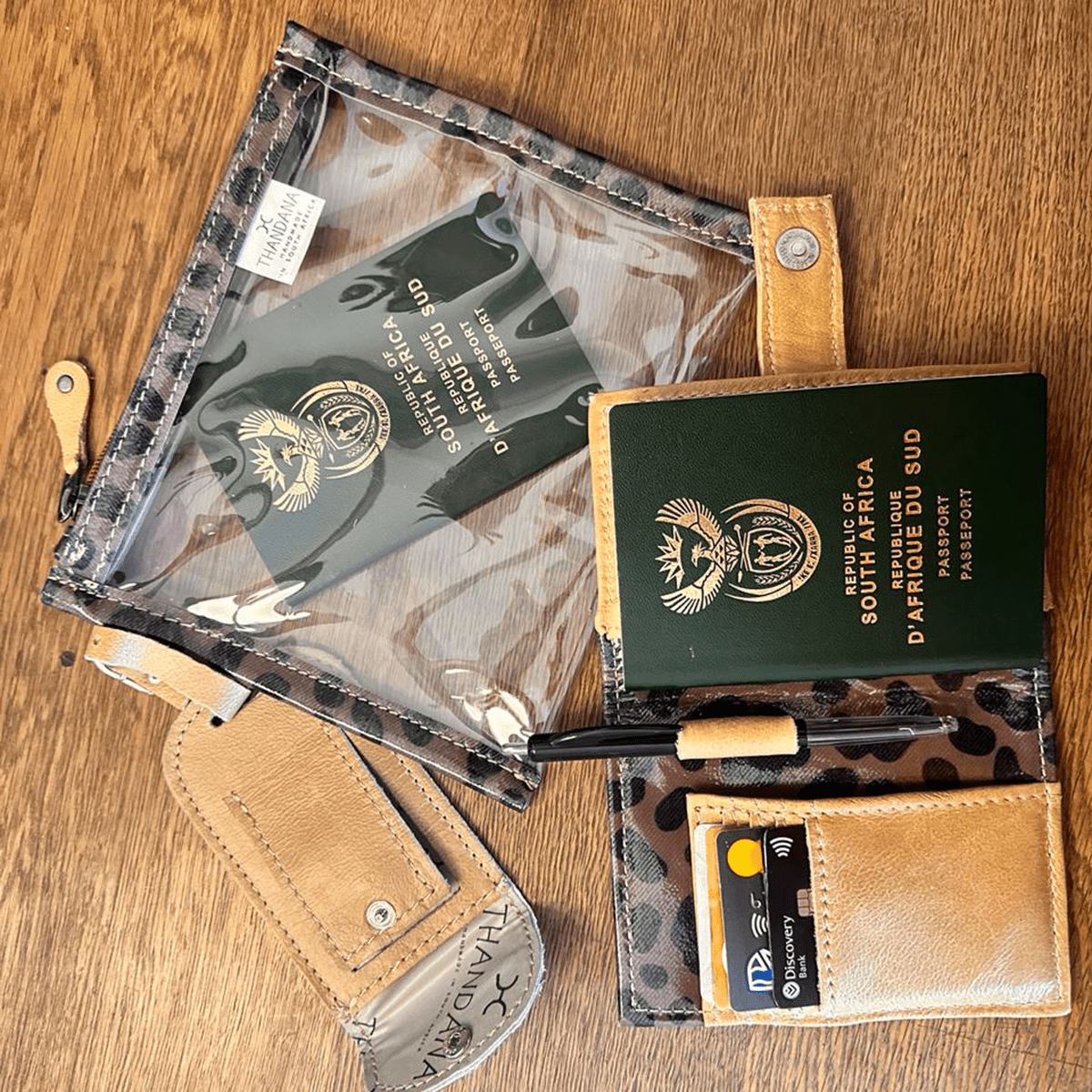 Travel Set | Laminated Fabric with Genuine Leather | Corporate Travel Set by Thandana