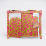 Travel Set | Laminated Fabric with Genuine Leather | Corporate Cheetah - Preppy Travel Set by Thandana