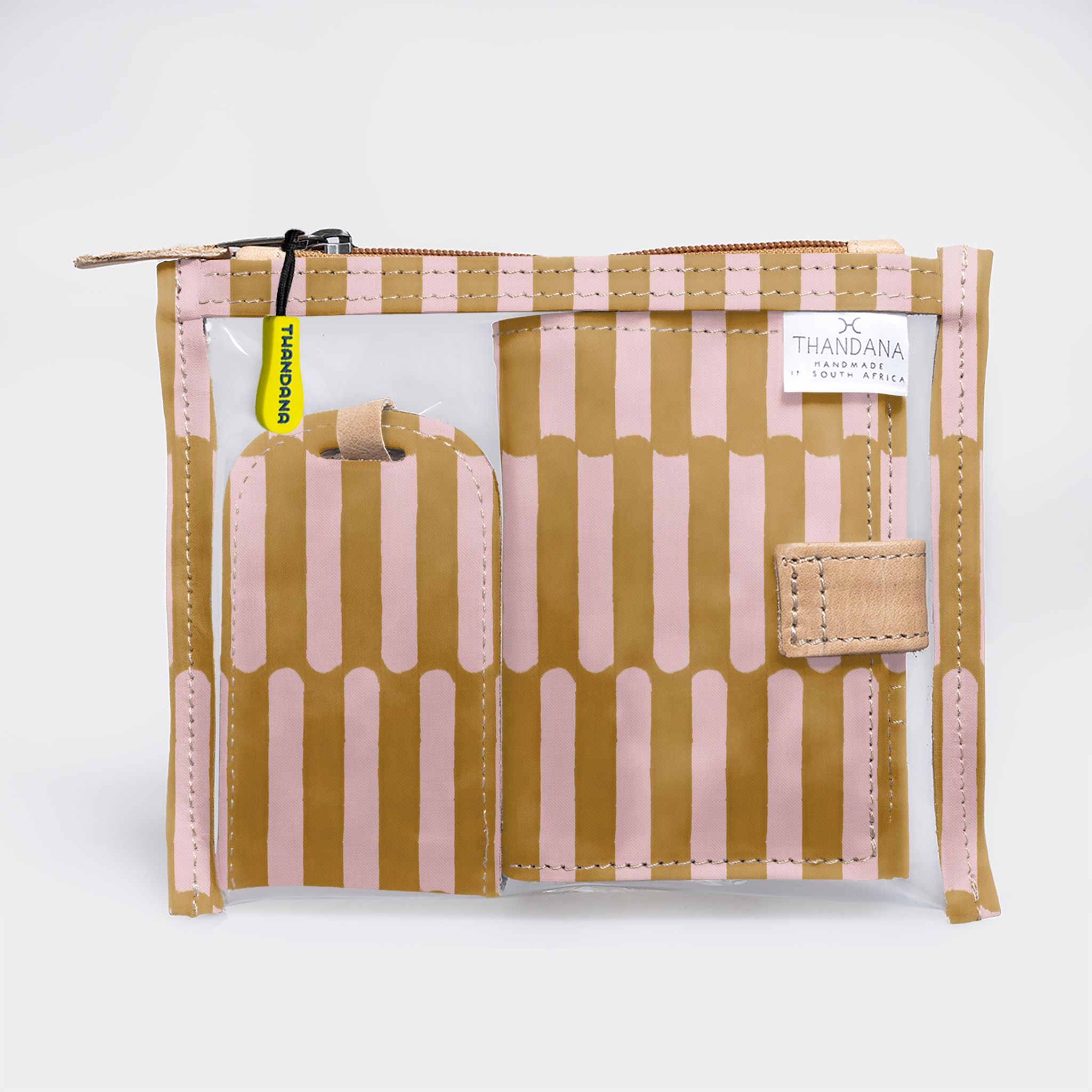 Travel Set | Laminated Fabric with Genuine Leather | Corporate Indie - Sunset Travel Set by Thandana