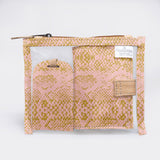 Travel Set | Laminated Fabric with Genuine Leather | Corporate Python - Bloom Travel Set by Thandana