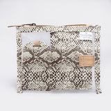 Travel Set | Laminated Fabric with Genuine Leather Python - Moody Travel by Thandana