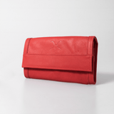 Travel Wallet | Genuine Leather Red Leather Travel Wallet Leather by Thandana
