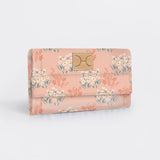 Travel Wallet | Laminated Fabric Crazy Daisy - Blush / Chunky Zip Travel Wallet Fabric by Thandana