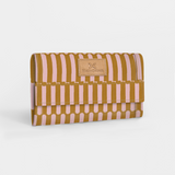 Travel Wallet | Laminated Fabric Indie - Sunset / Chunky Zip Travel Wallet Fabric by Thandana