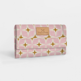 Travel Wallet | Laminated Fabric Nova - Blush / Chunky Zip Travel Wallet Fabric by Thandana
