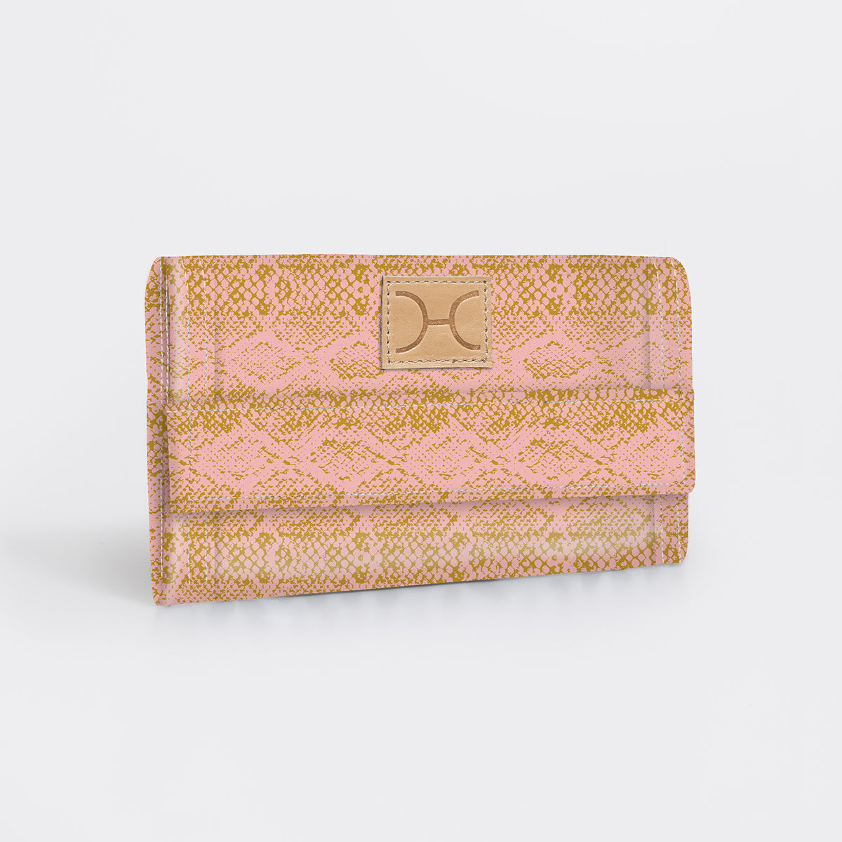 Travel Wallet | Laminated Fabric Python - Bloom / Chunky Zip Travel Wallet Fabric by Thandana