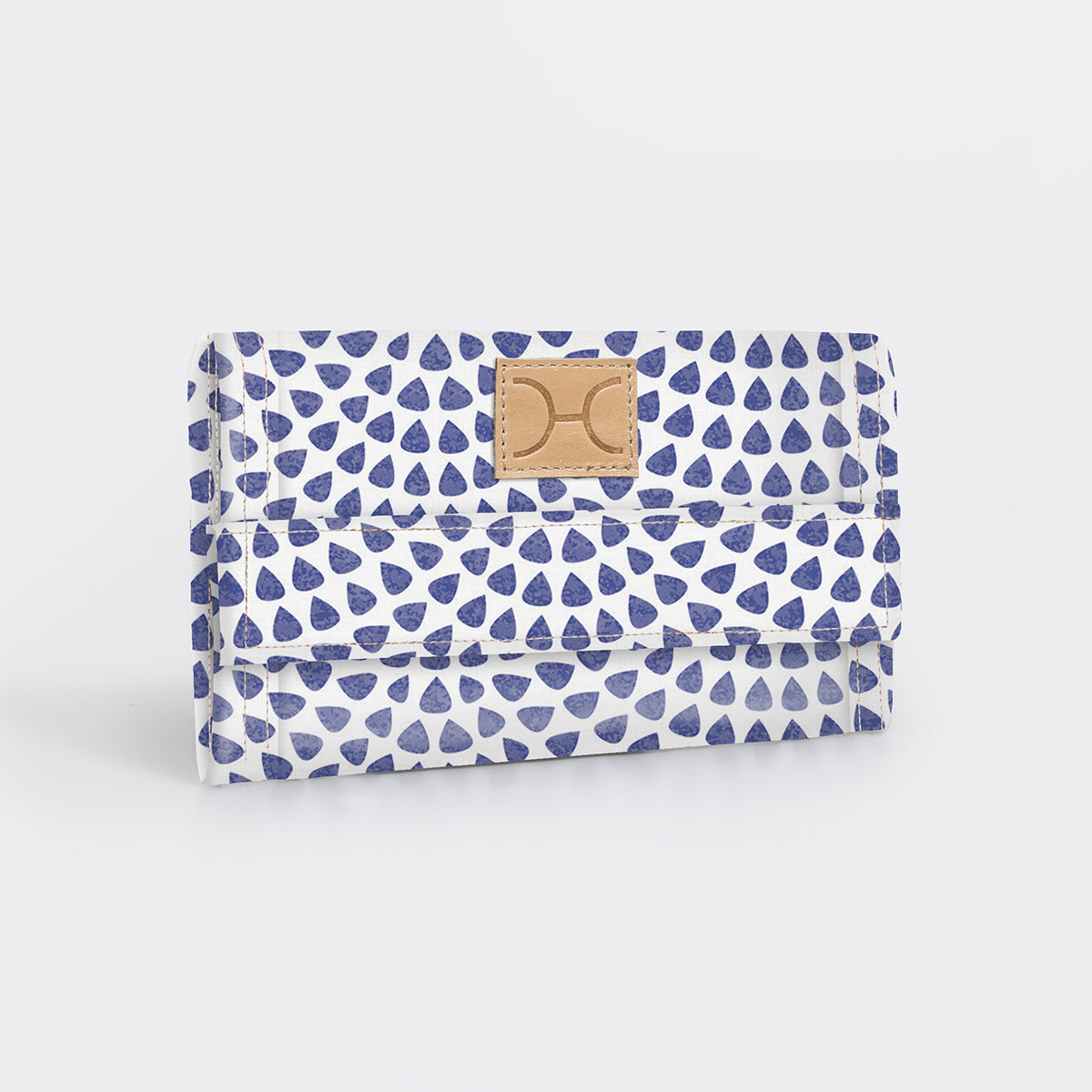 Travel Wallet | Laminated Fabric Scale Away with me - Dazzling Blue / Chunky Zip Travel Wallet Fabric by Thandana
